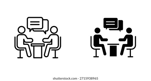 Colección de diseño de iconos de entrevistas de trabajo. Signo y Vector para diseños de interfaz de usuario