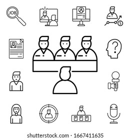Job interview icon. Detailed set of interview icons. Premium quality graphic design. One of the collection icons for websites, web design, mobile app