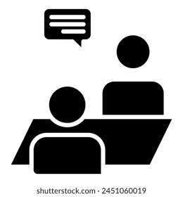 Job Interview icon line vector illustration