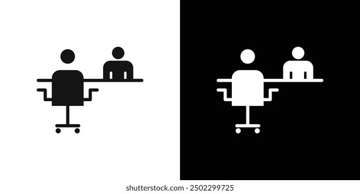 Job interview icon logo set vector