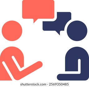 Job Interview Icon Mixed Vector Illustration