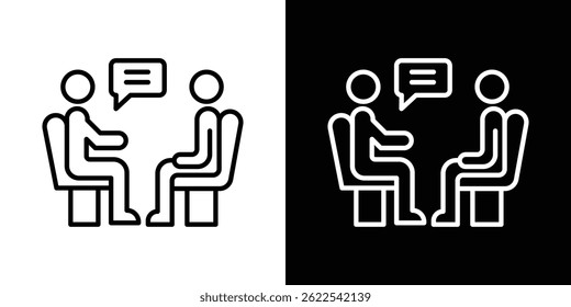 Job interview icon outline. linear style for apps