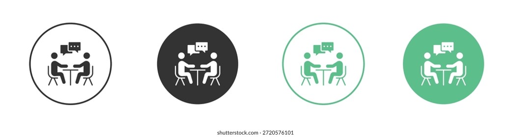 Job interview icon pictograms. Vector eps 10