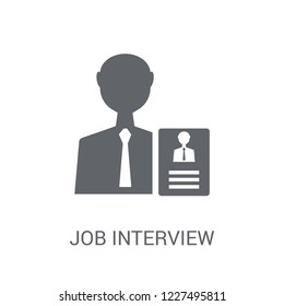 job interview icon. Trendy job interview logo concept on white background from General collection. Suitable for use on web apps, mobile apps and print media.