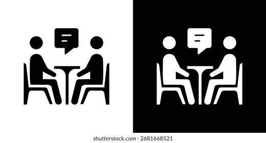 Job interview icon Vector Silhouette for graphic and web design collection