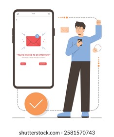 Job Interview Invitation Vector Illustration