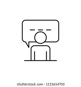 job interview line icon. Element of business organisation icon for mobile concept and web apps. Thin line job interview icon can be used for web and mobile on white background