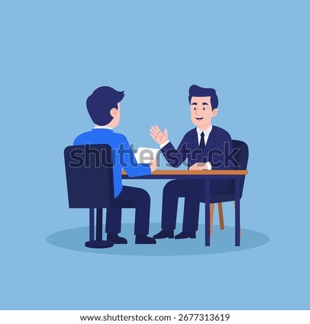 Job Interview. Male Manager Interviewing Male Candidate
