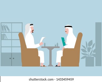 Job Interview with manager in middleeast