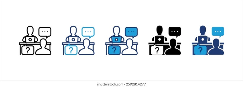 Job Interview Multi Style Icon Set