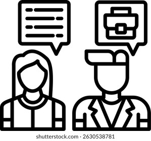 Vorstellungsgespräch Neue kreative Icon Design Vektor
