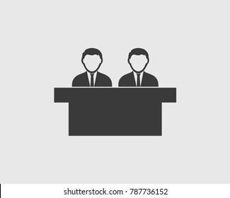 Job Interview Panel Icon. Editable Vector.