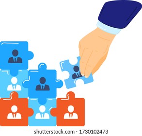 Job interview recruit hire people job search vector. Career end concept, dismiss employee executive. Jobless worker. Bankruptcy economic crisis recession office people problem, economy lockdown.