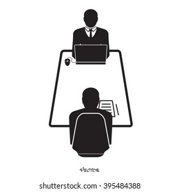 Job Interview with stick man