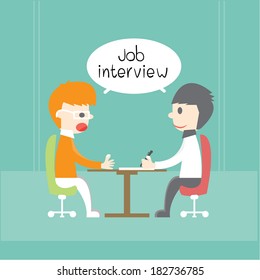 Job interview ,Vector cartoon business