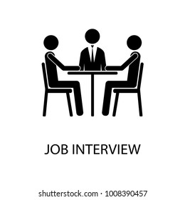 Job interview vector icon. Simple HR element illustration.
