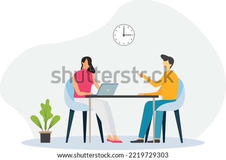 Job Interview Vector Illustrations and Clip Art