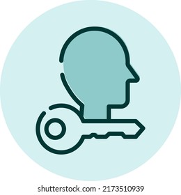 Posición de la tecla de trabajo, ilustración, vector sobre un fondo blanco.