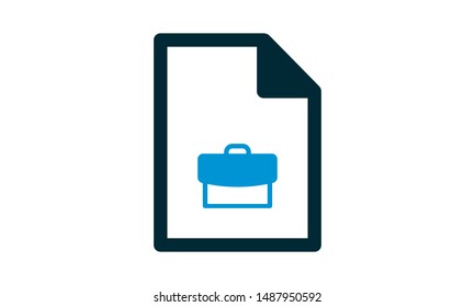 job letter icon flat vector illustration design isolated on white background