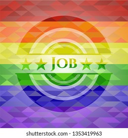 Job lgbt colors emblem 