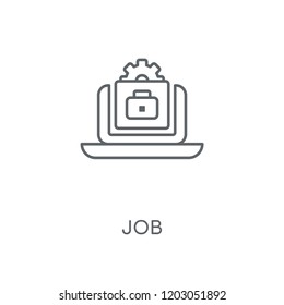 Job linear icon. Job concept stroke symbol design. Thin graphic elements vector illustration, outline pattern on a white background, eps 10.