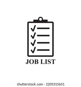 job list icon , clipboard icon