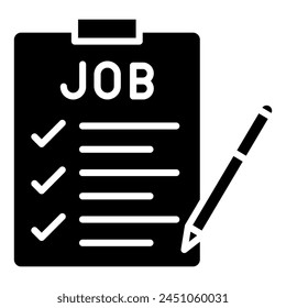 Job Listing icon line vector illustration