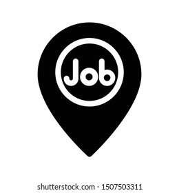 job location glyph flat vector icon