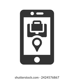 Icono de ubicación de trabajo, gráficos vectoriales