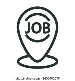 job location - minimal line web icon. simple vector illustration. concept for infographic, website or app.