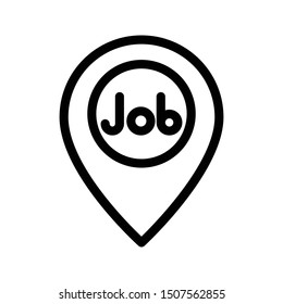 job location thin line vector icon