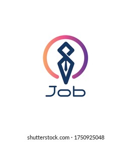 job logo work icon working symbol, jobs mobile service logo