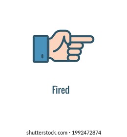 Job Loss, Downsizing, Getting Fired, and Unemployment due to Covid 19 or Coronavirus Icon