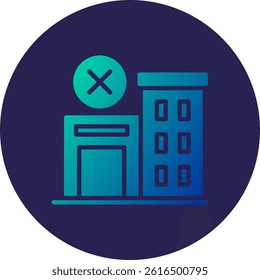 Job Loss Glyph Circle Gradient Icon