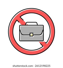 job lost poverty problem color icon vector. job lost poverty problem sign. isolated symbol illustration