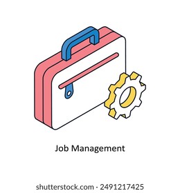 Job Management Isometric style icon. Symbol on White background EPS 10 File