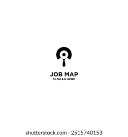Job Map Logo Design Stock Vector