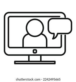 Job mentor icon outline vector. Training help. Help strategy