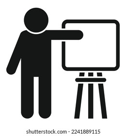 Job Mentor Symbol einfache Vektorgrafik. Trainingshilfe. Hilfe-Strategie