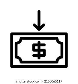 job money icon or logo isolated sign symbol vector illustration - high quality black style vector icons

