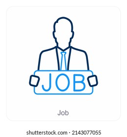 Job And Need Job Icon Concept