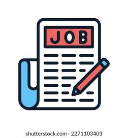 Job News icon in vector. Logotype