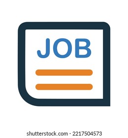 Job Newspaper icon. Editable vector logo.