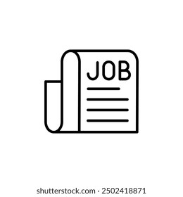 Job newspaper icon. Simple job newspaper icon for social media, app, and web design. Vector illustration