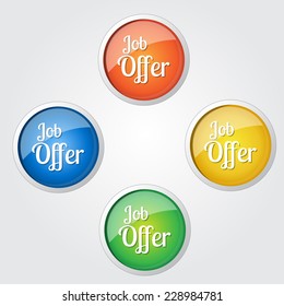 Job Offer Colorful Vector Icon Design