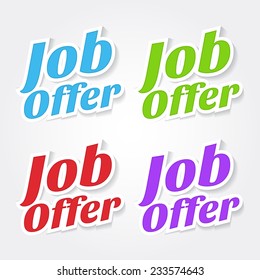 Job Offer Colorful Vector Icon Design