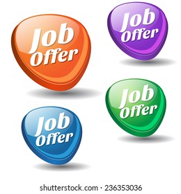 Job Offer Colorful Vector Icon Design