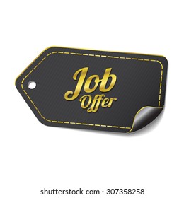 Job Offer golden Vector Icon Design