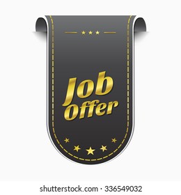 Job Offer golden Vector Icon Design