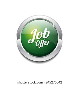 Job Offer Green Vector Icon Button